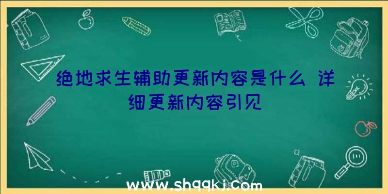 绝地求生辅助更新内容是什么